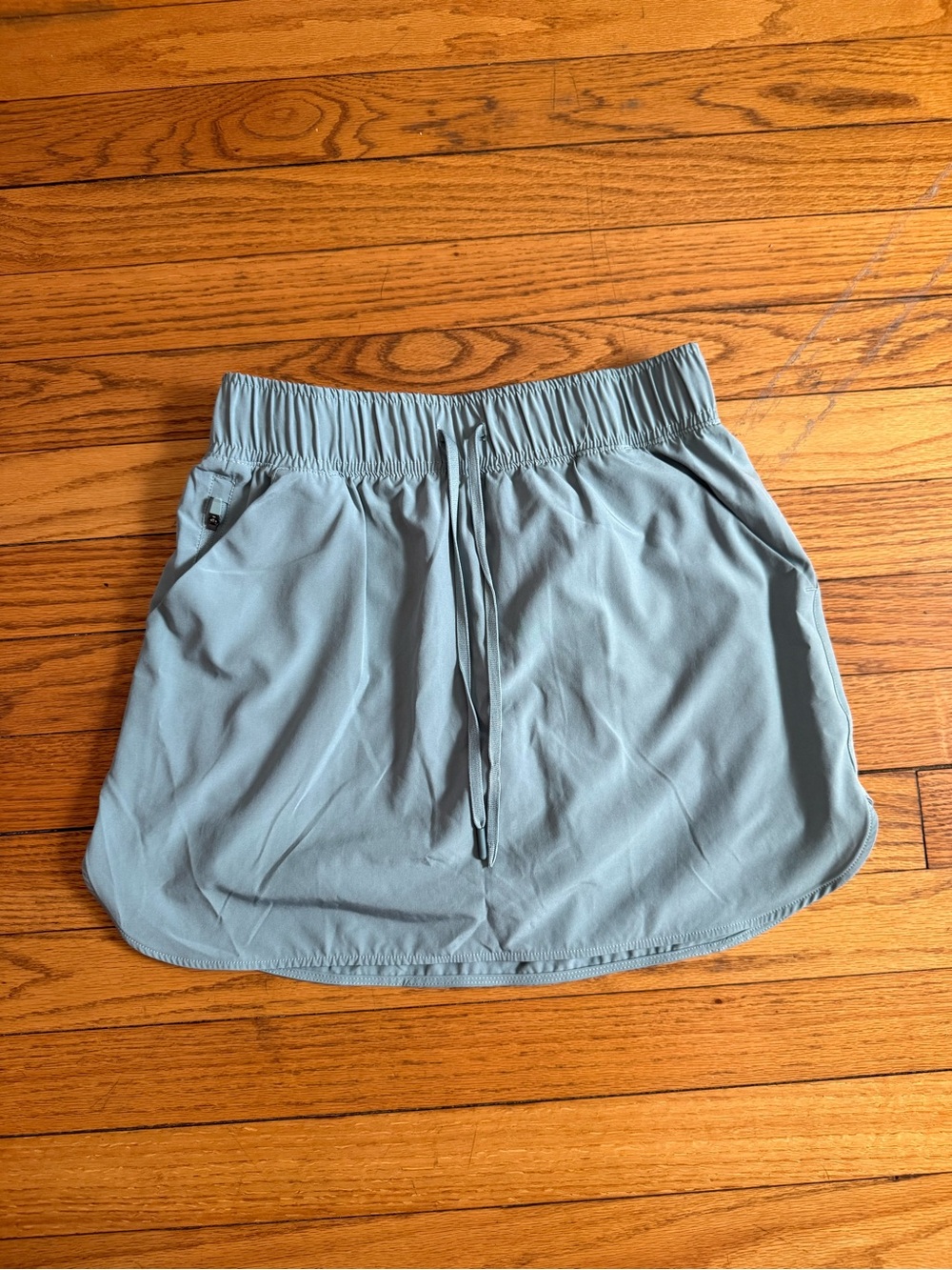 Blue-green Athletic Drawstring Skirt